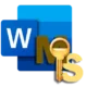 Значок KMS-ключ для активации Microsoft Word TITLE: Символьное изображение KMS-активатора для программы Word