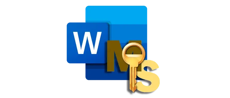 Значок KMS-ключ для активации Microsoft Word TITLE: Символьное изображение KMS-активатора для программы Word