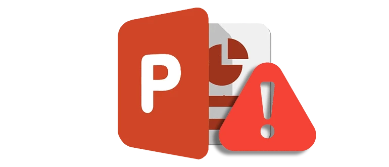 Символ сбоя процесса активации программы PowerPoint