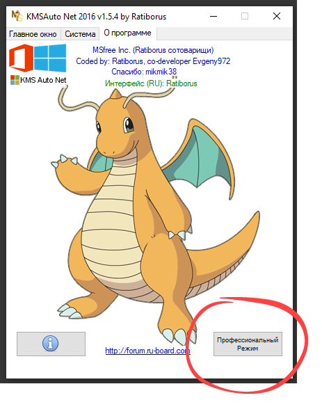 Включение профессионального режима в KMSAuto Net