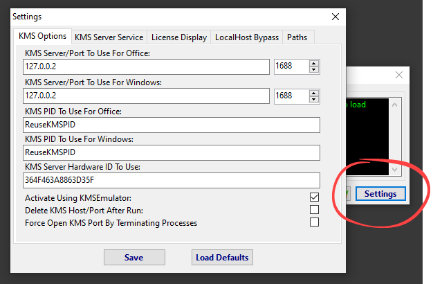 Настройки Microsoft Toolkit